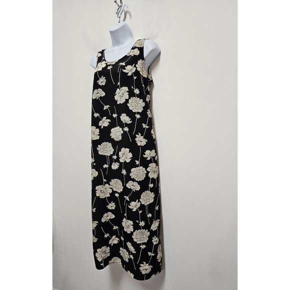 Darian Petites Vintage Black Floral Dress Small 10P - Picture 4 of 8